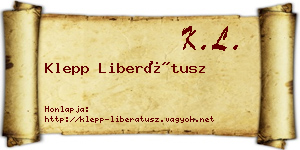 Klepp Liberátusz névjegykártya